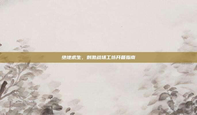 绝地求生,刺激战场工坊开箱指南