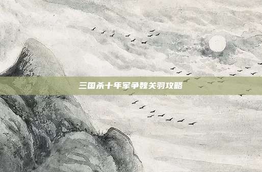 三国杀十年军争魏关羽攻略