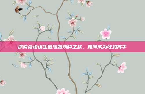 探索绝地求生国际服预购之旅,如何成为吃鸡高手