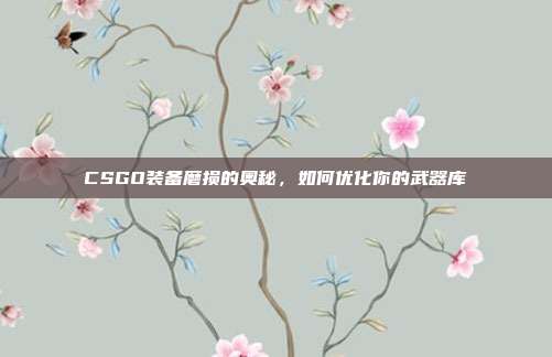 CSGO装备磨损的奥秘，如何优化你的武器库