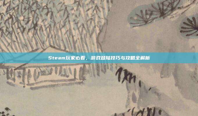 Steam玩家必看,游戏登陆技巧与攻略全解析