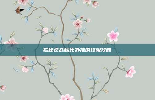揭秘逆战秒死外挂的终极攻略