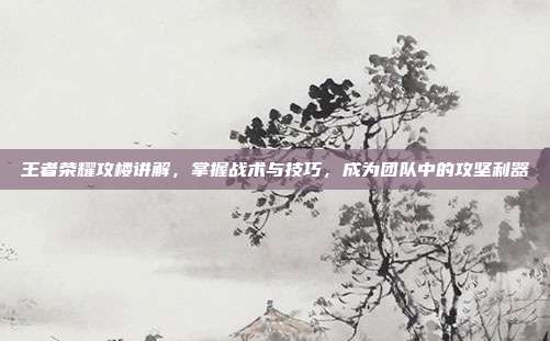 王者荣耀攻楼讲解,掌握战术与技巧,成为团队中的攻坚利器