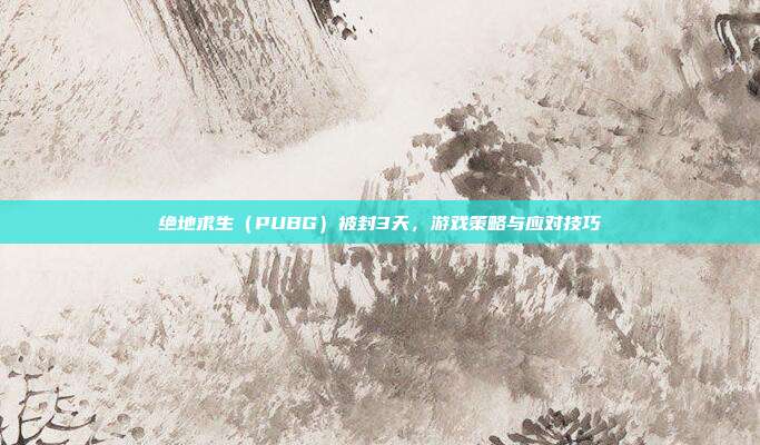绝地求生（PUBG）被封3天，游戏策略与应对技巧