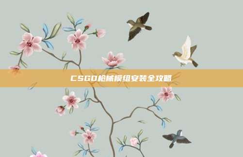 CSGO枪械模组安装全攻略