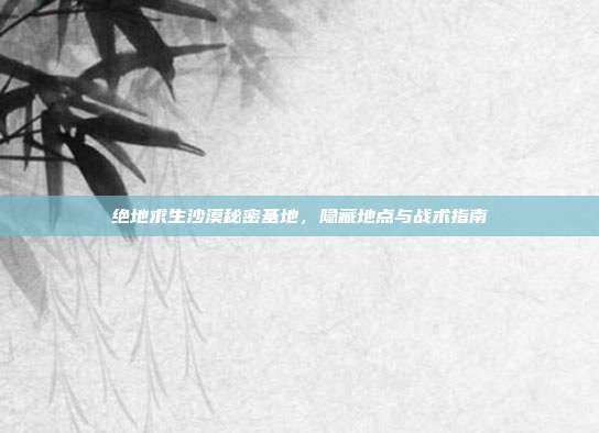 绝地求生沙漠秘密基地,隐藏地点与战术指南