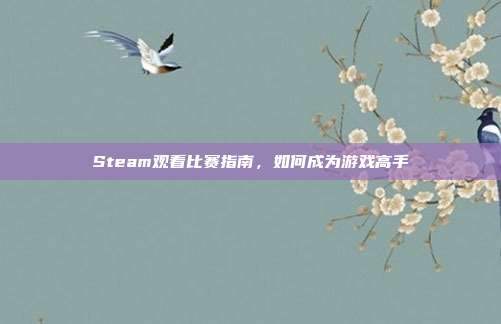 Steam观看比赛指南,如何成为游戏高手