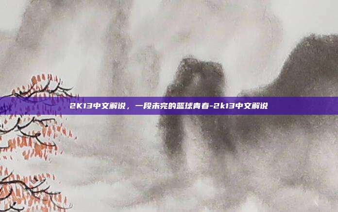 2K13中文解说，一段未完的篮球青春-2k13中文解说