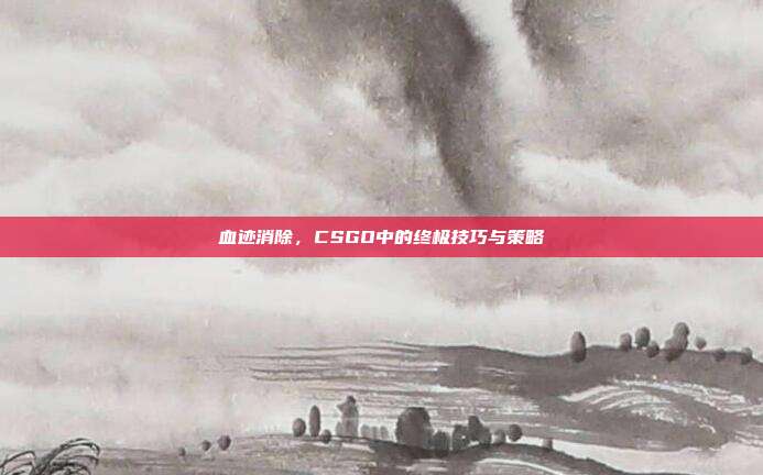 血迹消除，CSGO中的终极技巧与策略