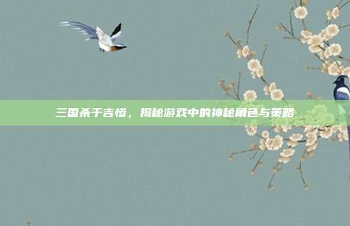三国杀于吉惨,揭秘游戏中的神秘角色与策略