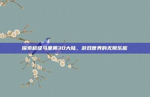 探索超级马里奥3D大陆,游戏世界的无限乐趣