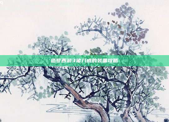 造梦西游3猪八戒的装备攻略