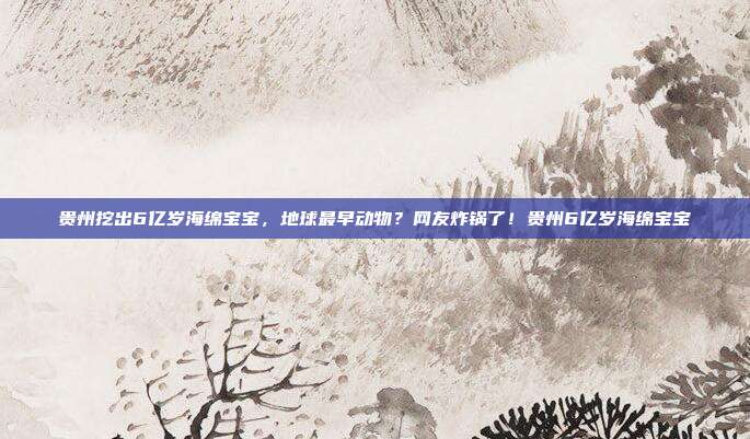 贵州挖出6亿岁海绵宝宝,地球最早动物?网友炸锅了!贵州6亿岁海绵宝宝