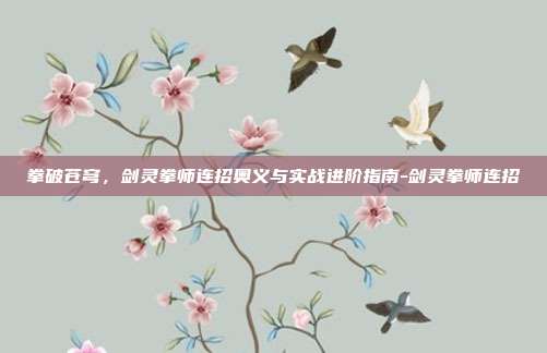 拳破苍穹,剑灵拳师连招奥义与实战进阶指南-剑灵拳师连招