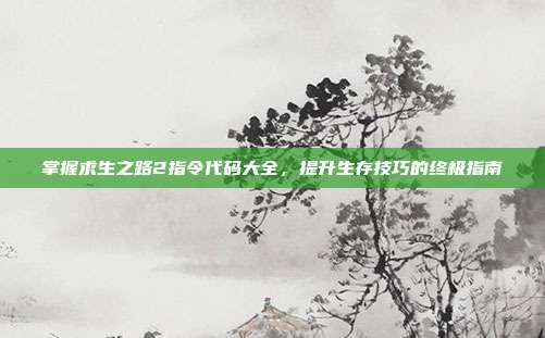 掌握求生之路2指令代码大全,提升生存技巧的终极指南