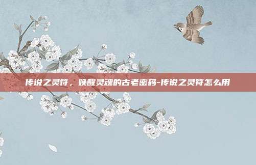 传说之灵符,唤醒灵魂的古老密码-传说之灵符怎么用