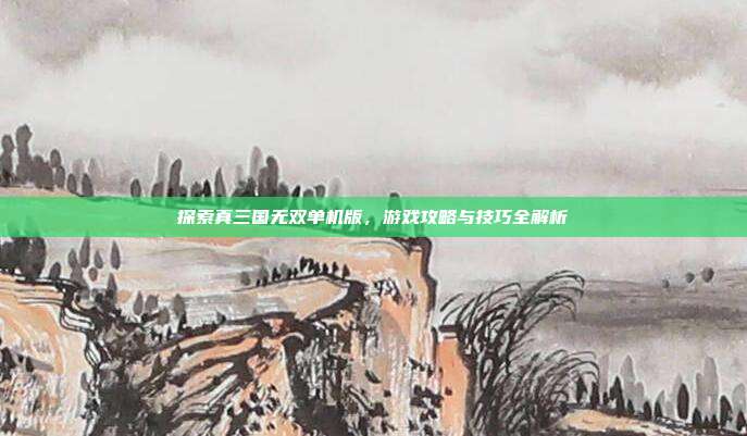 探索真三国无双单机版，游戏攻略与技巧全解析