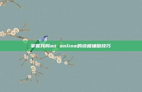 掌握我叫mt online的终极辅助技巧