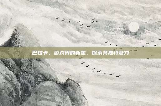 巴拉卡,游戏界的新星,探索其独特魅力