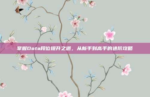 掌握Dota段位提升之道，从新手到高手的进阶攻略