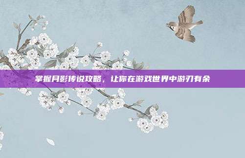掌握月影传说攻略,让你在游戏世界中游刃有余