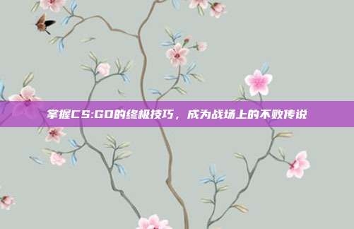 掌握CS:GO的终极技巧,成为战场上的不败传说