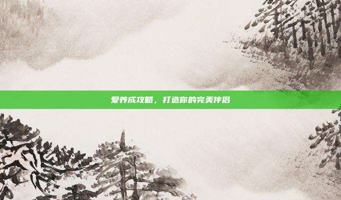 爱养成攻略,打造你的完美伴侣