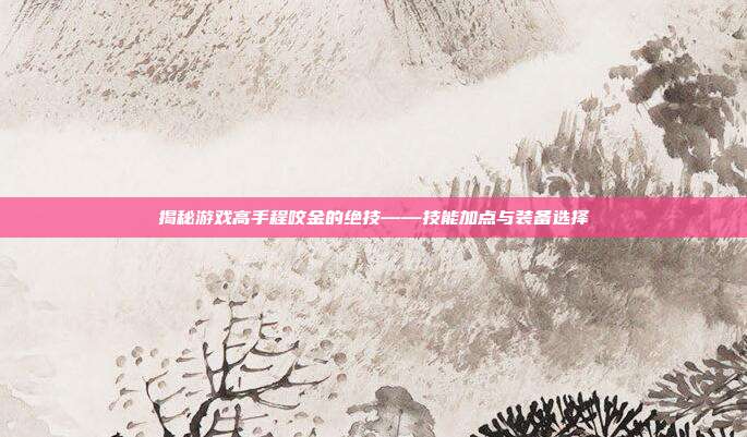 揭秘游戏高手程咬金的绝技——技能加点与装备选择
