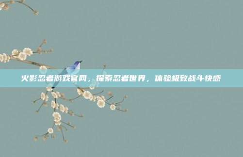 火影忍者游戏官网,探索忍者世界,体验极致战斗快感