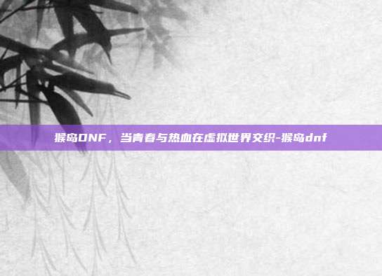 猴岛DNF，当青春与热血在虚拟世界交织-猴岛dnf
