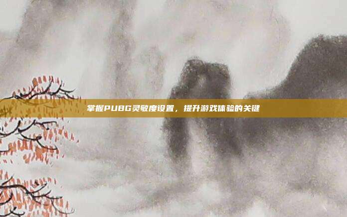 掌握PUBG灵敏度设置,提升游戏体验的关键