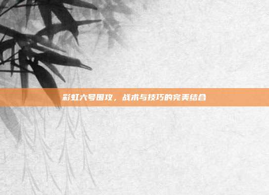 彩虹六号围攻,战术与技巧的完美结合