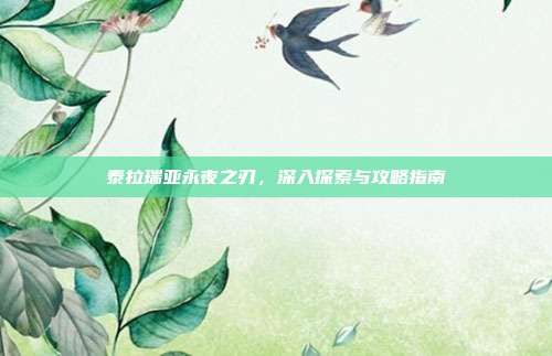泰拉瑞亚永夜之刃,深入探索与攻略指南