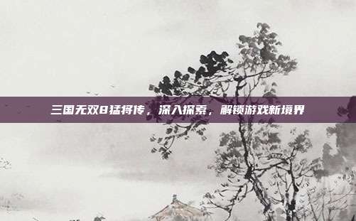 三国无双8猛将传,深入探索,解锁游戏新境界