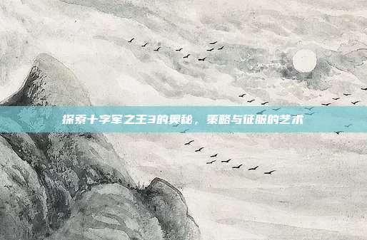 探索十字军之王3的奥秘,策略与征服的艺术