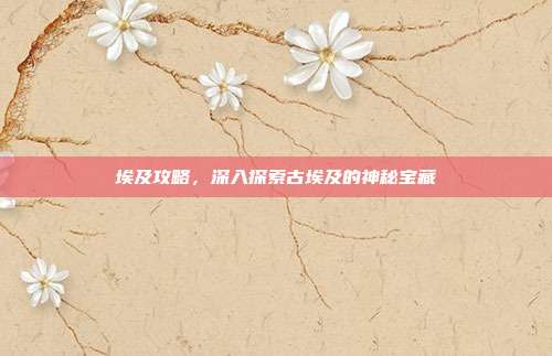 埃及攻略，深入探索古埃及的神秘宝藏